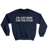 I’m Just Here For The Food Ugly Sweater Navy | Funny Shirt from Famous In Real Life