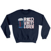 Red White And Brew Ugly Sweater Navy | Funny Shirt from Famous In Real Life