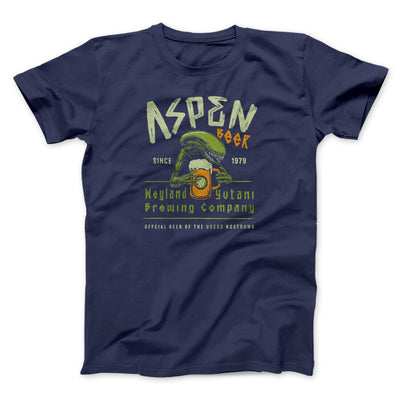 Aspen Beer Men/Unisex T-Shirt Navy | Funny Shirt from Famous In Real Life
