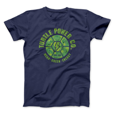 Turtle Power Co. Men/Unisex T-Shirt Navy | Funny Shirt from Famous In Real Life