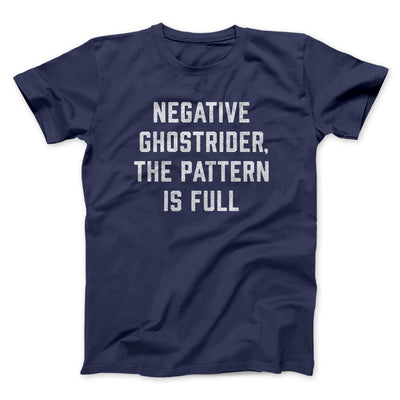 Negative Ghostrider The Pattern Is Full Men/Unisex T-Shirt Navy | Funny Shirt from Famous In Real Life