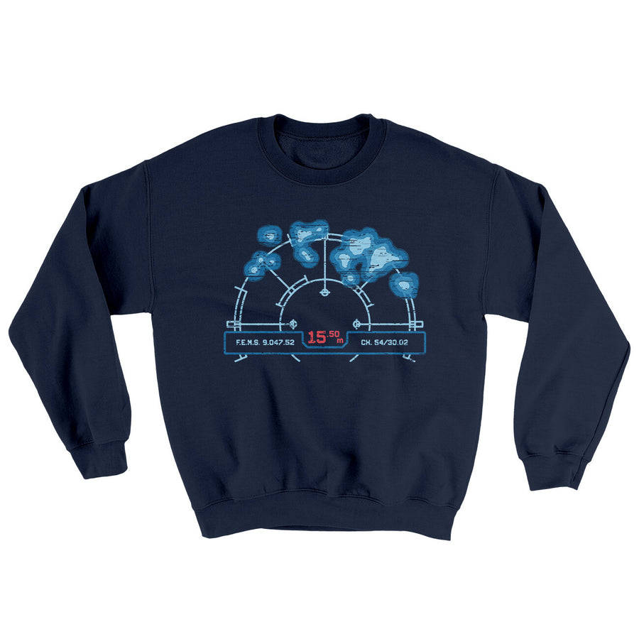 Motion Tracker Ugly Sweater Navy | Funny Shirt from Famous In Real Life