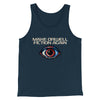 Make Orwell Fiction Again Men/Unisex Tank Top Navy | Funny Shirt from Famous In Real Life