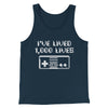 I’ve Lived 1000 Lives Men/Unisex Tank Top Navy | Funny Shirt from Famous In Real Life