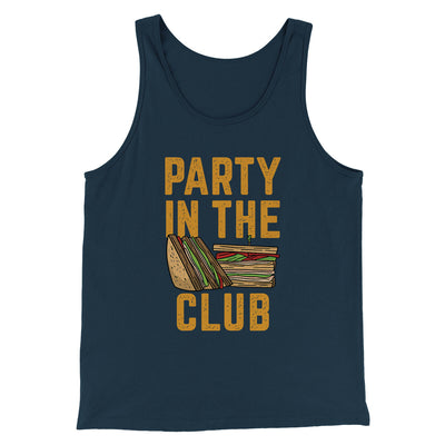 Party In The Club Men/Unisex Tank Top Navy | Funny Shirt from Famous In Real Life