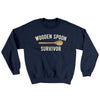 Wooden Spoon Survivor Ugly Sweater Navy | Funny Shirt from Famous In Real Life