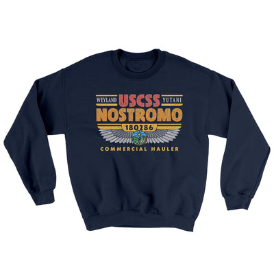 Uscss Nostromo Ugly Sweater Navy | Funny Shirt from Famous In Real Life