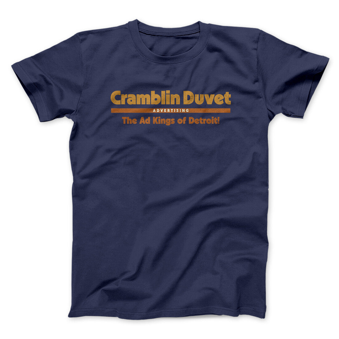 Cramblin Duvet Advertising Men/Unisex T-Shirt Navy | Funny Shirt from Famous In Real Life