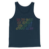 Is It Gay In Here Or Is It Just Me Men/Unisex Tank Top Navy | Funny Shirt from Famous In Real Life