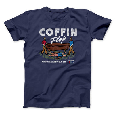Coffin Flop Men/Unisex T-Shirt Navy | Funny Shirt from Famous In Real Life