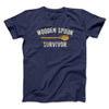 Wooden Spoon Survivor Men/Unisex T-Shirt Navy | Funny Shirt from Famous In Real Life