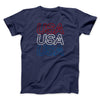 Usa Usa Usa Men/Unisex T-Shirt Navy | Funny Shirt from Famous In Real Life