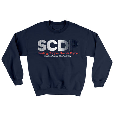 Sterling Cooper Draper Pryce Ugly Sweater Navy | Funny Shirt from Famous In Real Life