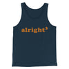 Alright Cubed Funny Movie Men/Unisex Tank Top Navy | Funny Shirt from Famous In Real Life