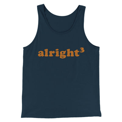 Alright Cubed Funny Movie Men/Unisex Tank Top Navy | Funny Shirt from Famous In Real Life