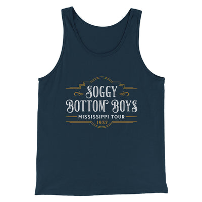 Soggy Bottom Boys Men/Unisex Tank Top Navy | Funny Shirt from Famous In Real Life