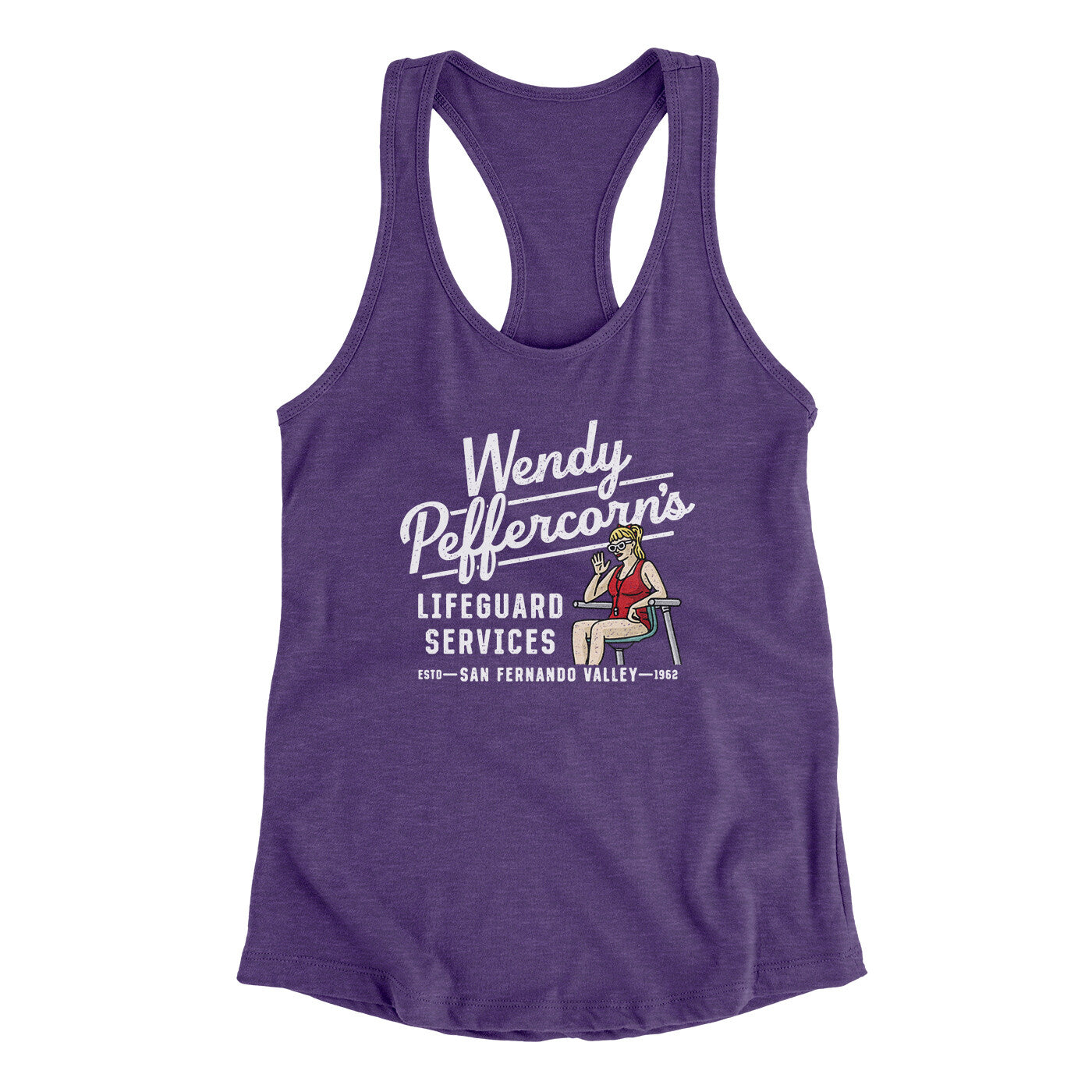 Wendy Peffercorn’s Lifeguard Services Women's Racerback Tank | Funny Shirt from Famous In Real Life