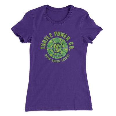 Turtle Power Co. Women's T-Shirt Purple Rush | Funny Shirt from Famous In Real Life