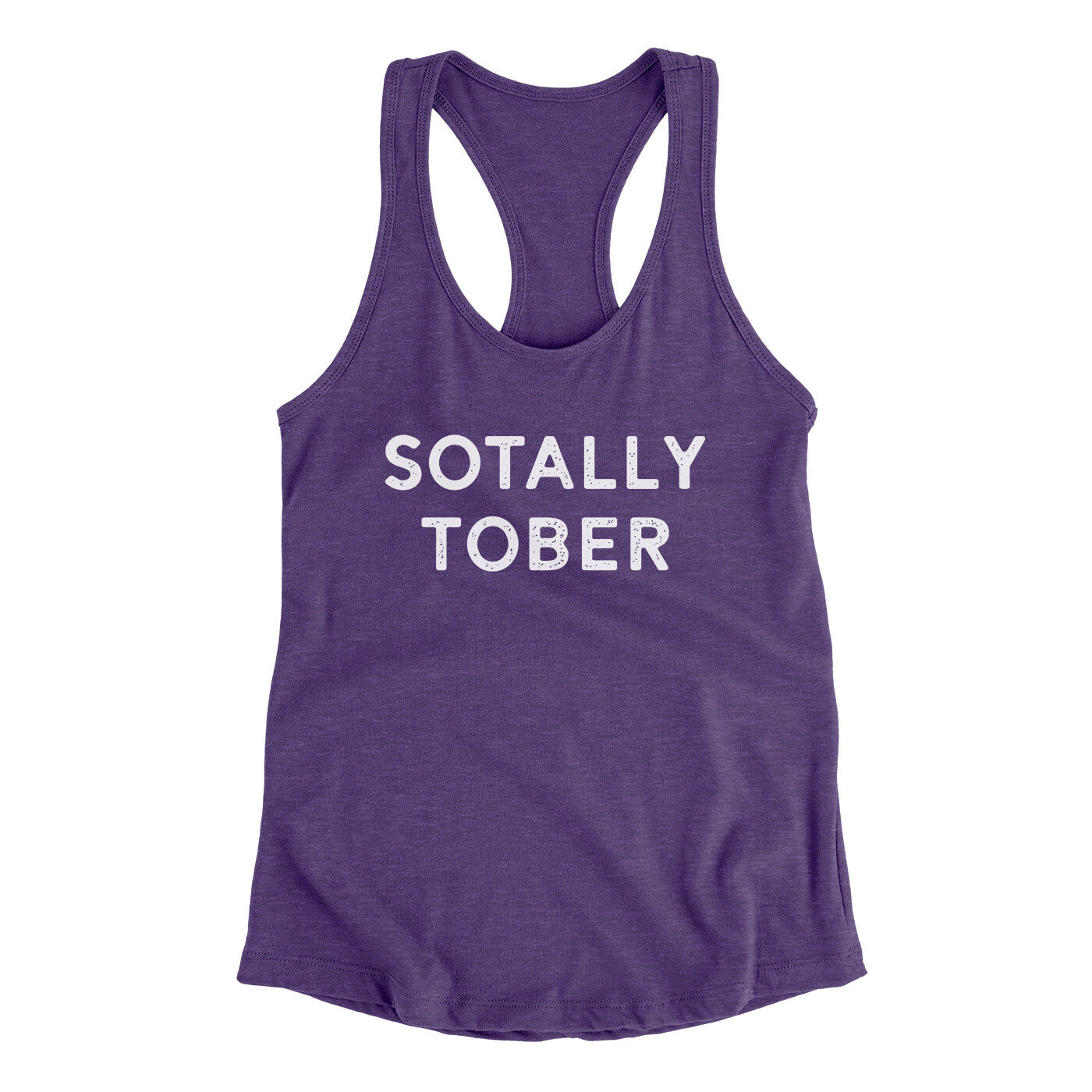 Sotally Tober Women's Racerback Tank Purple Rush | Funny Shirt from Famous In Real Life
