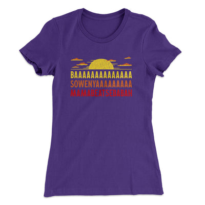 Baaasowenyaaamamabeatesbabah Women's T-Shirt Purple Rush | Funny Shirt from Famous In Real Life