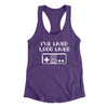 I’ve Lived 1000 Lives Women's Racerback Tank Purple Rush | Funny Shirt from Famous In Real Life