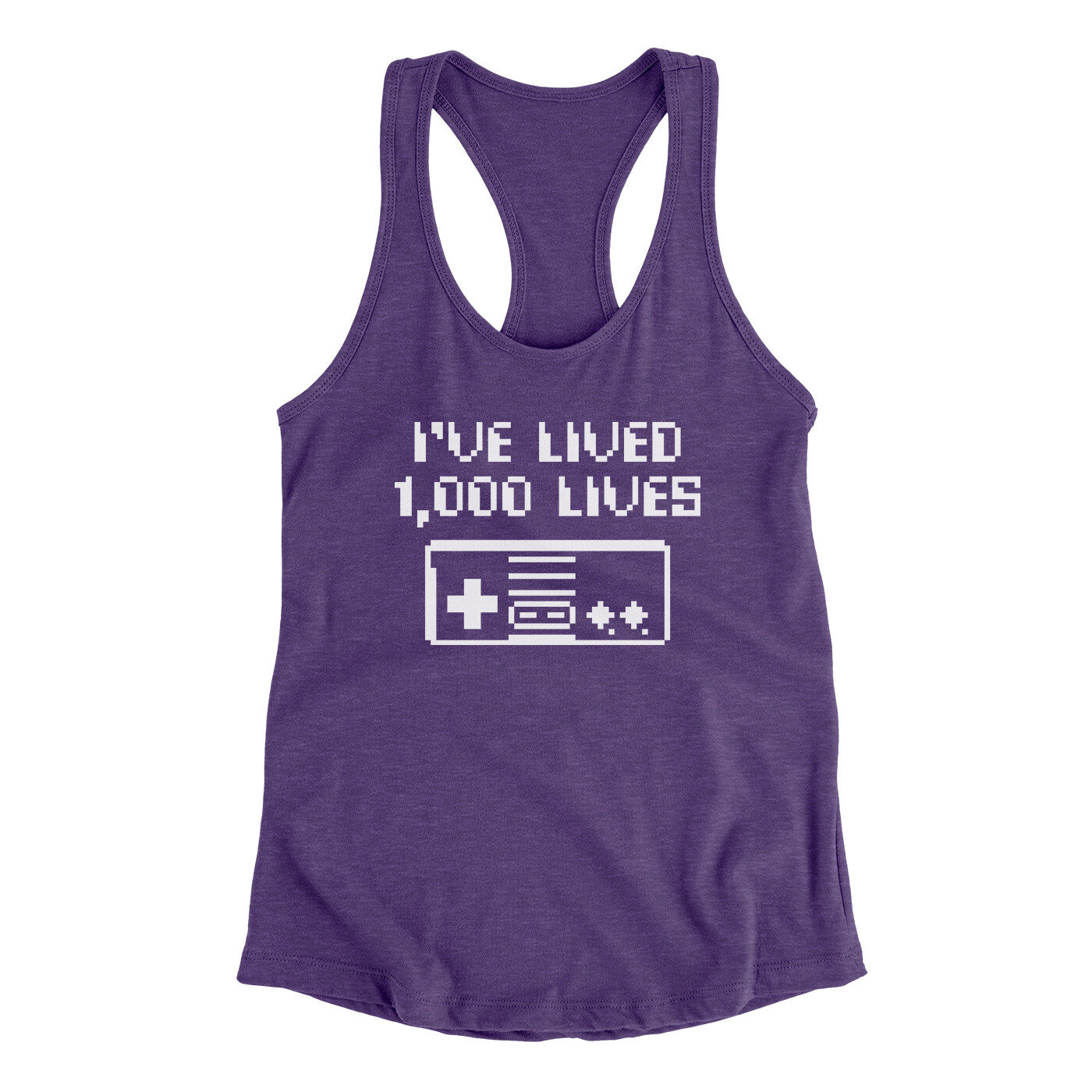 I’ve Lived 1000 Lives Women's Racerback Tank | Funny Shirt from Famous In Real Life