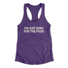 I’m Just Here For The Food Funny Thanksgiving Women's Racerback Tank Purple Rush | Funny Shirt from Famous In Real Life