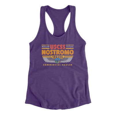 Uscss Nostromo Women's Racerback Tank Purple Rush | Funny Shirt from Famous In Real Life