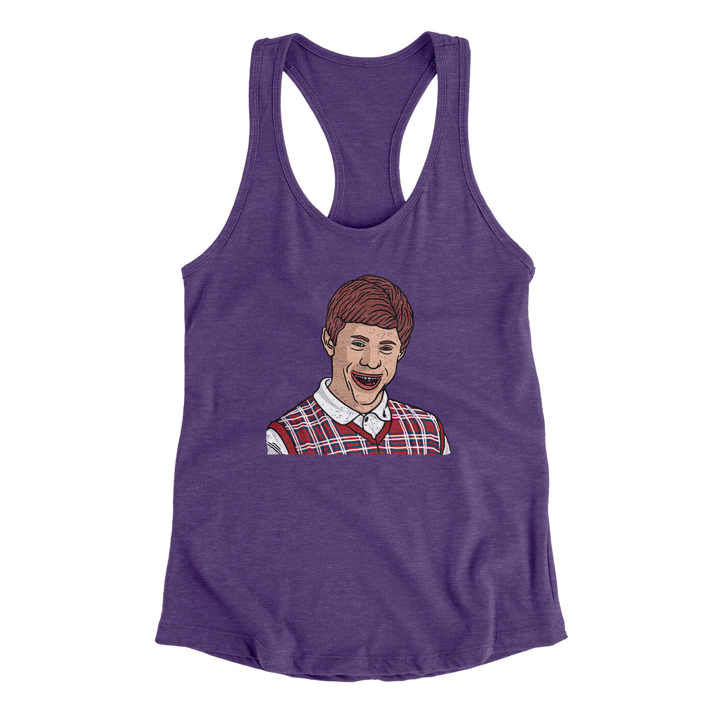 Bad Luck Brian Meme Funny Women's Racerback Tank | Funny Shirt from Famous In Real Life
