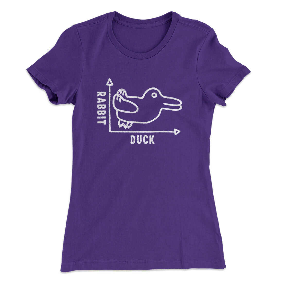 Rabbit Duck Graph Women's T-Shirt Purple Rush | Funny Shirt from Famous In Real Life