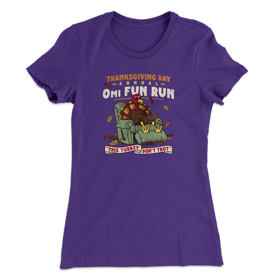 Thanksgiving Day Annual 0Mi Fun Run Funny Thanksgiving Women's T-Shirt | Funny Shirt from Famous In Real Life