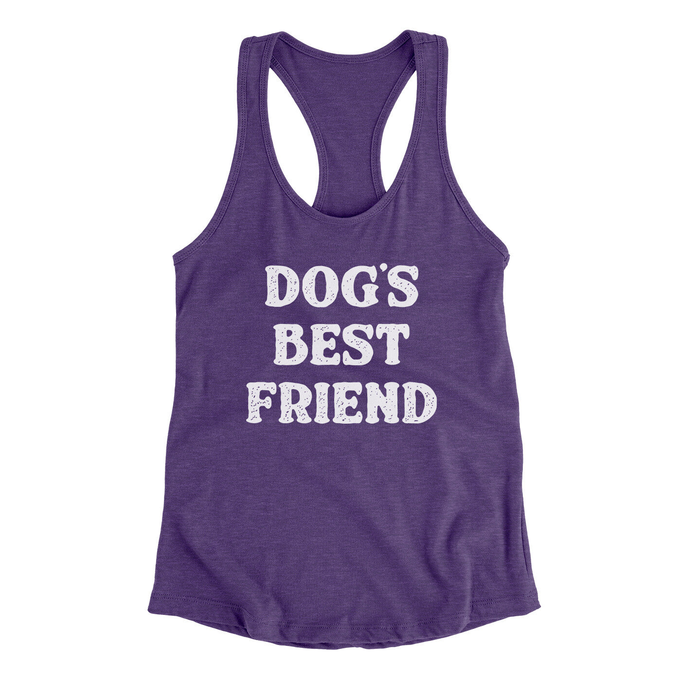 Dog’s Best Friend Women's Racerback Tank Purple Rush | Funny Shirt from Famous In Real Life
