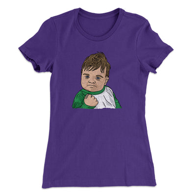 Success Kid Meme Funny Women's T-Shirt Purple Rush | Funny Shirt from Famous In Real Life