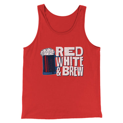 Red White And Brew Men/Unisex Tank Top Red | Funny Shirt from Famous In Real Life