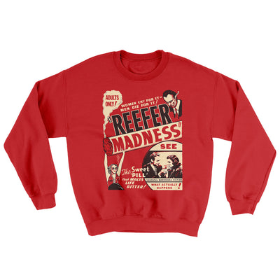 Reefer Madness Ugly Sweater Red | Funny Shirt from Famous In Real Life