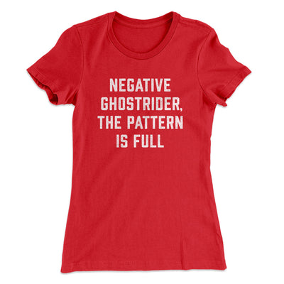 Negative Ghostrider The Pattern Is Full Women's T-Shirt Red | Funny Shirt from Famous In Real Life