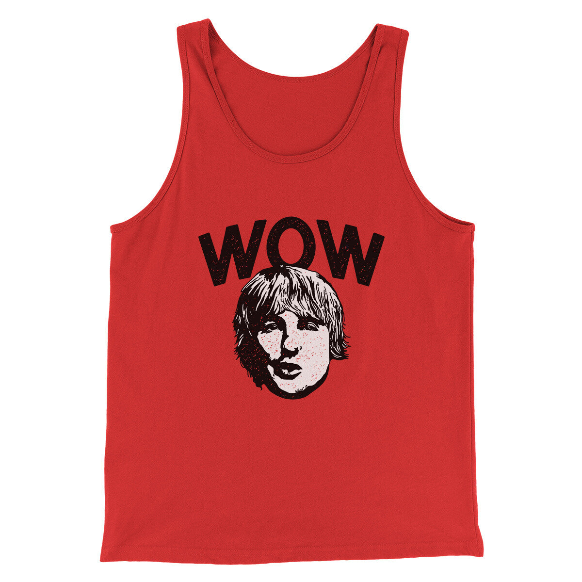 Wow Funny Movie Men/Unisex Tank Top Red | Funny Shirt from Famous In Real Life