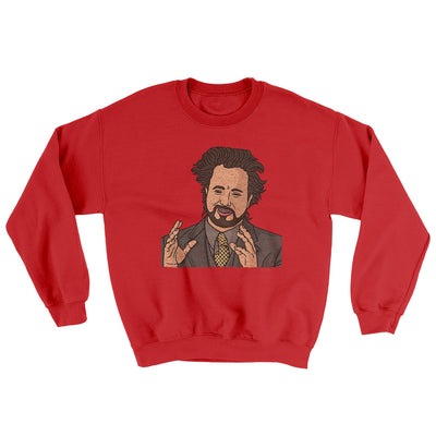 Alien Guy Meme Ugly Sweater Red | Funny Shirt from Famous In Real Life
