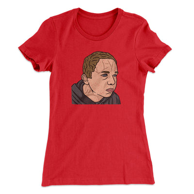 Bulging Forehead Vein Guy Meme Funny Women's T-Shirt Red | Funny Shirt from Famous In Real Life