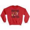 Rooting For You Ugly Sweater Red | Funny Shirt from Famous In Real Life