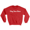 Hug Your Bros Ugly Sweater Red | Funny Shirt from Famous In Real Life