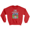Find Yourself Ugly Sweater Red | Funny Shirt from Famous In Real Life