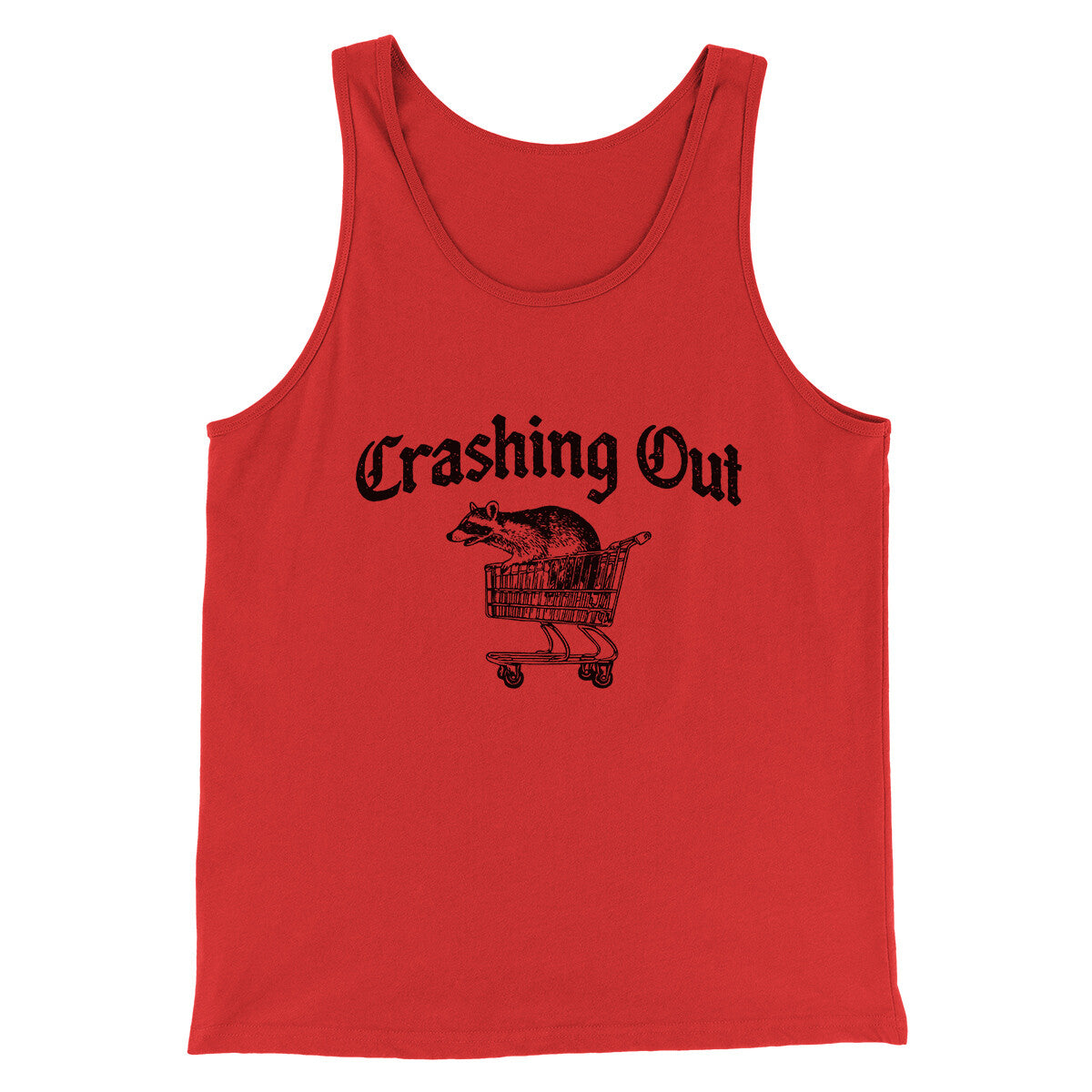 Crashing Out Men/Unisex Tank Top Red | Funny Shirt from Famous In Real Life