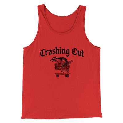 Crashing Out Men/Unisex Tank Top Red | Funny Shirt from Famous In Real Life