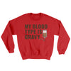 My Blood Type Is Gravy Ugly Sweater Red | Funny Shirt from Famous In Real Life