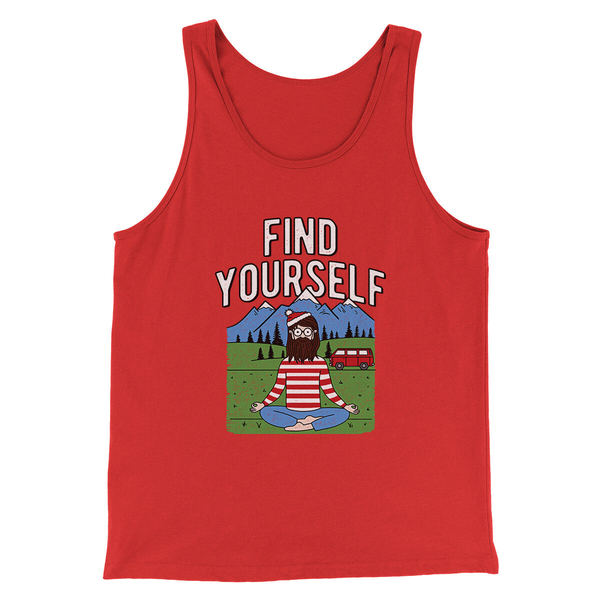 Find Yourself Men/Unisex Tank Top | Funny Shirt from Famous In Real Life