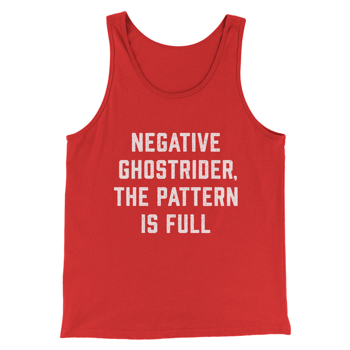 Negative Ghostrider The Pattern Is Full Funny Movie Men/Unisex Tank Top Red | Funny Shirt from Famous In Real Life