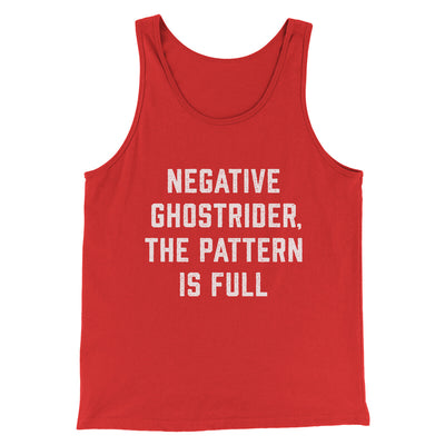 Negative Ghostrider The Pattern Is Full Funny Movie Men/Unisex Tank Top Red | Funny Shirt from Famous In Real Life