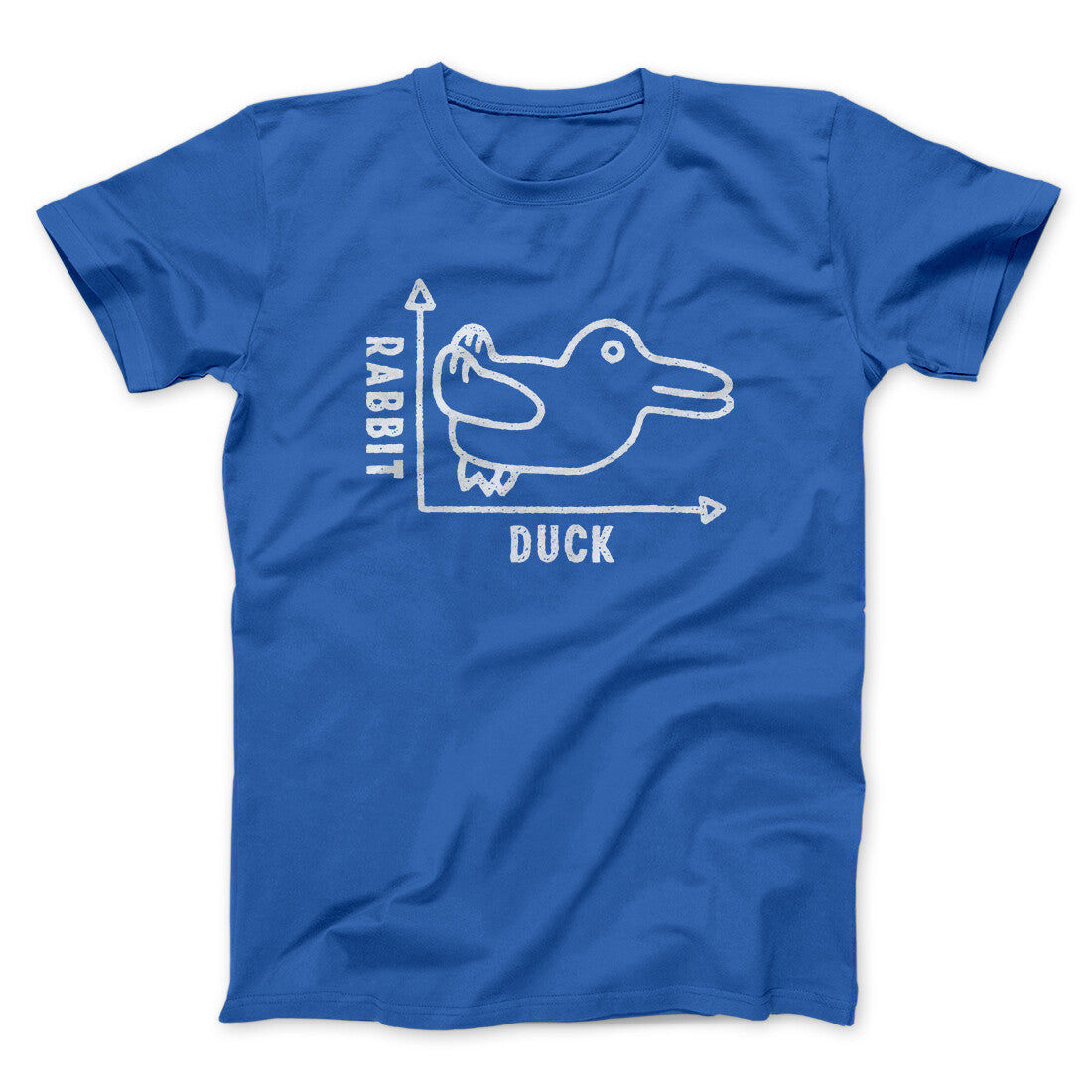 Rabbit Duck Graph Men/Unisex T-Shirt Royal | Funny Shirt from Famous In Real Life