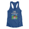 Find Yourself Women's Racerback Tank Royal | Funny Shirt from Famous In Real Life